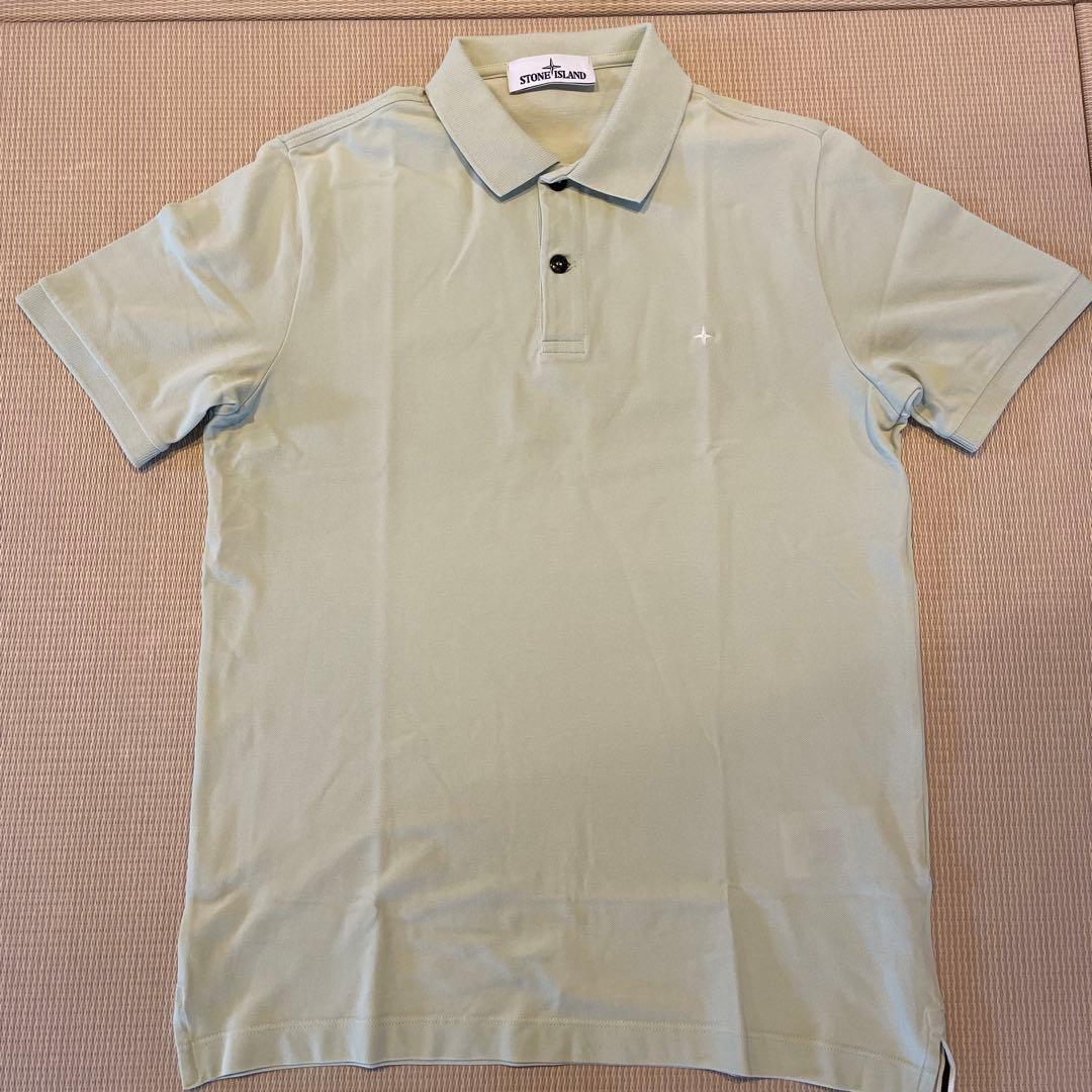 0000　STONE  ライトグリーン ポロシャツ