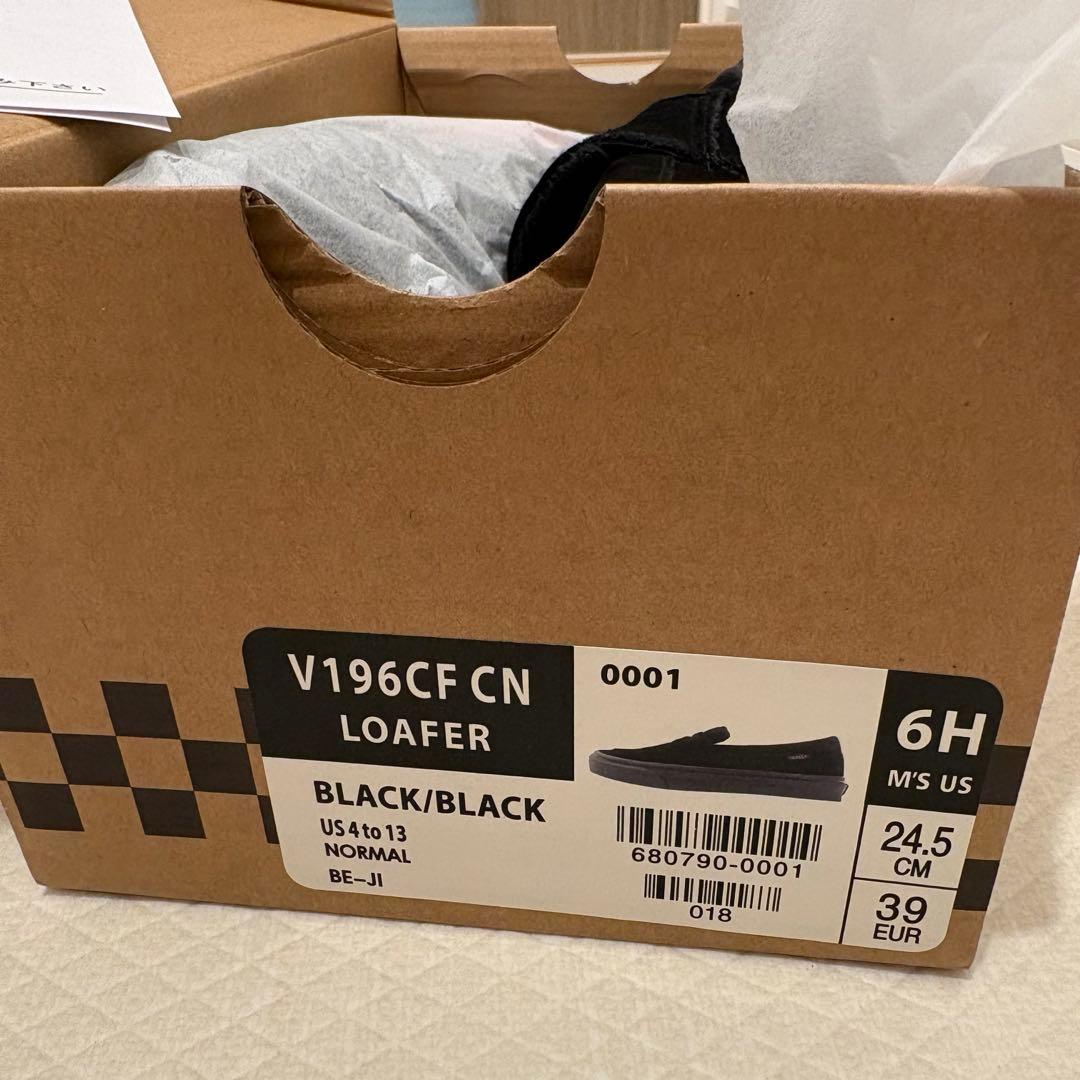 VANS V196CF CN ローファー 24.5cm ブラック