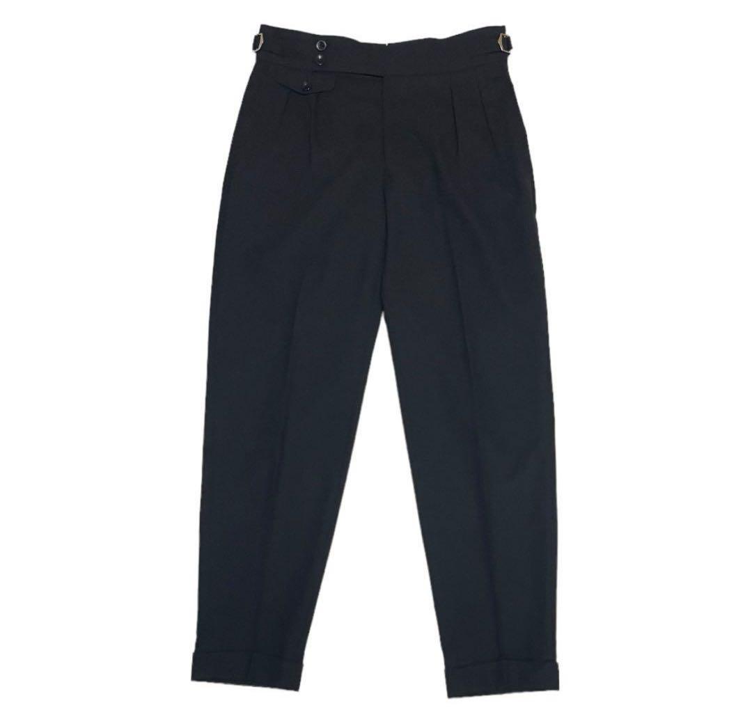 MORLES ピークドラペル ダブルセットアップ スーツ M/S ブラック