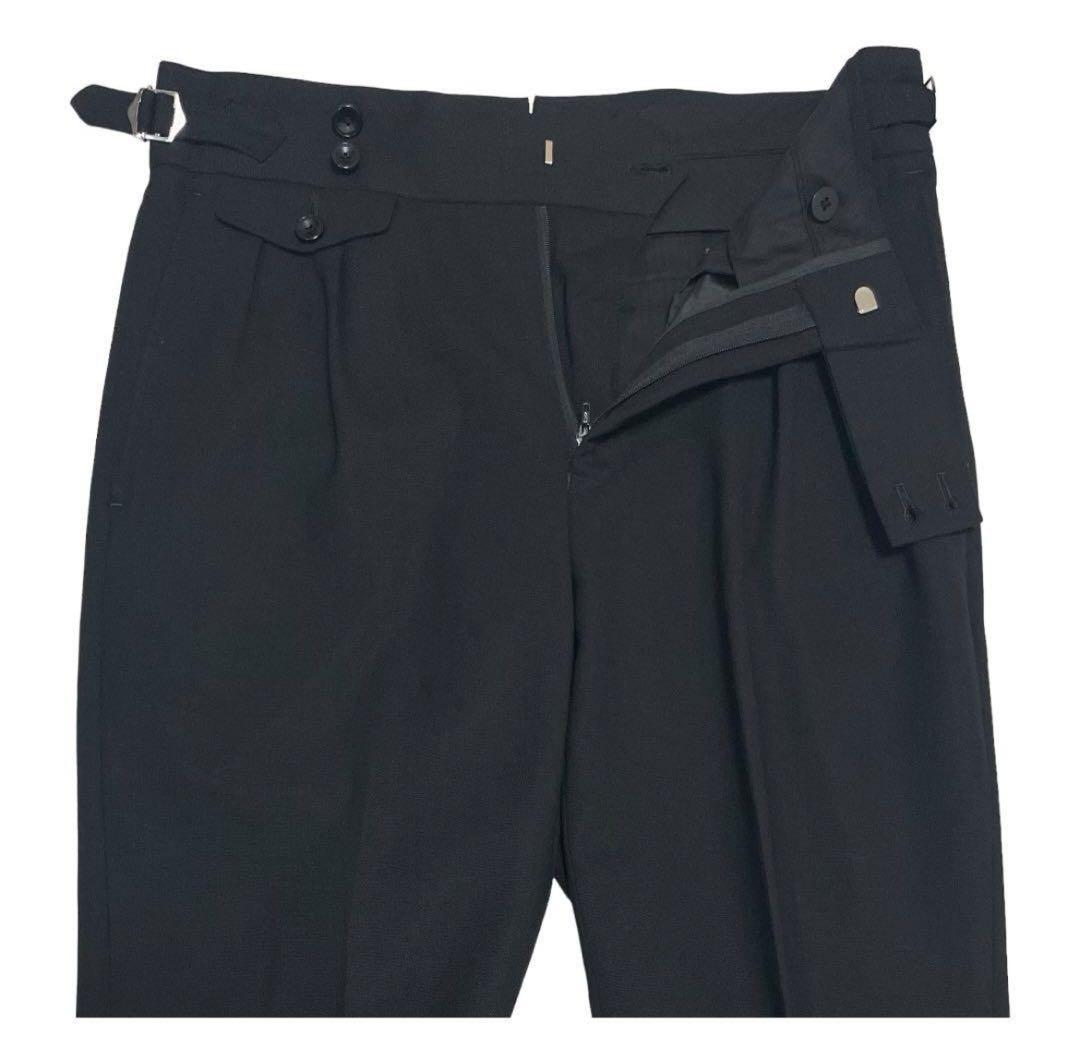 MORLES ピークドラペル ダブルセットアップ スーツ M/S ブラック