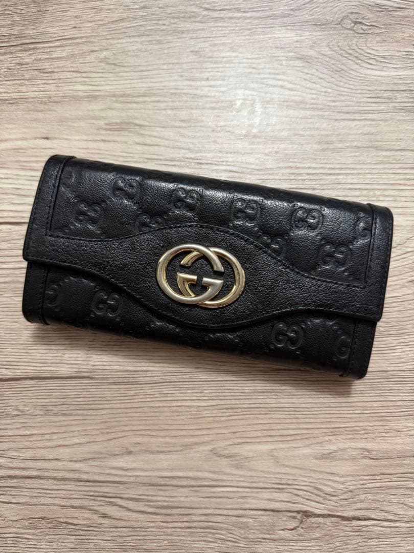グッチ 長財布 シマ インターロッキング ゴールド金具