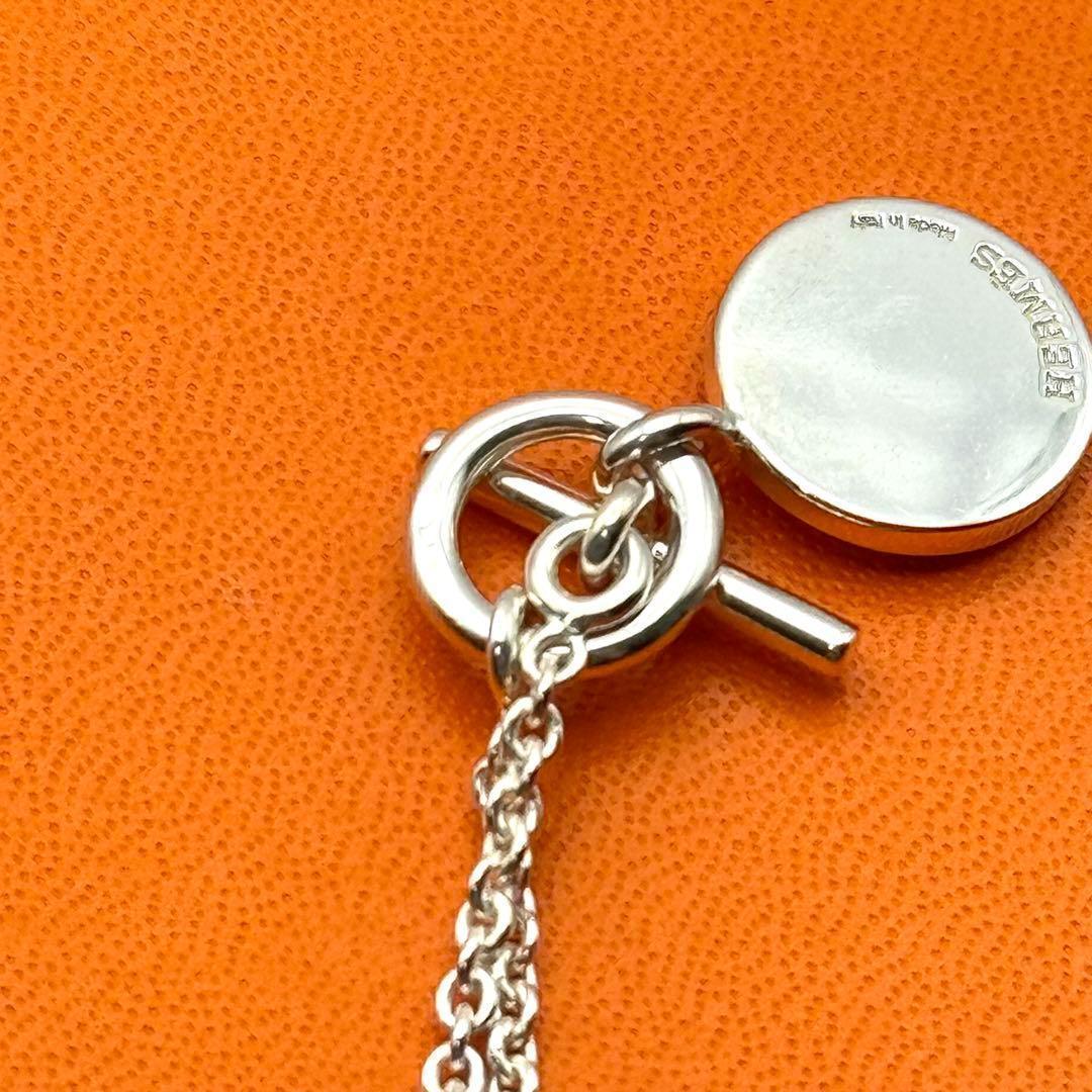 美品 エルメス ネックレス アミュレット シルバー セリエ 箱付き シルバー