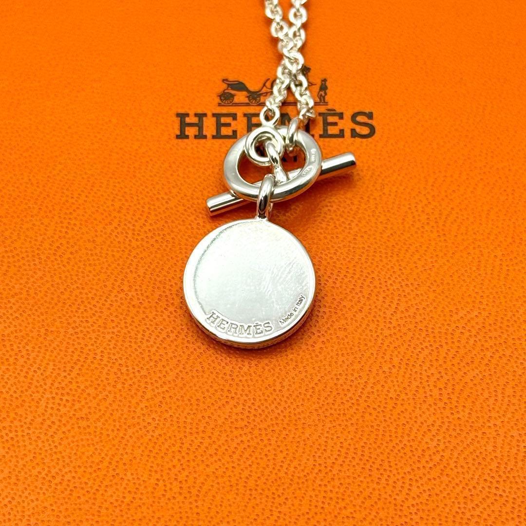 美品 エルメス ネックレス アミュレット シルバー セリエ 箱付き シルバー