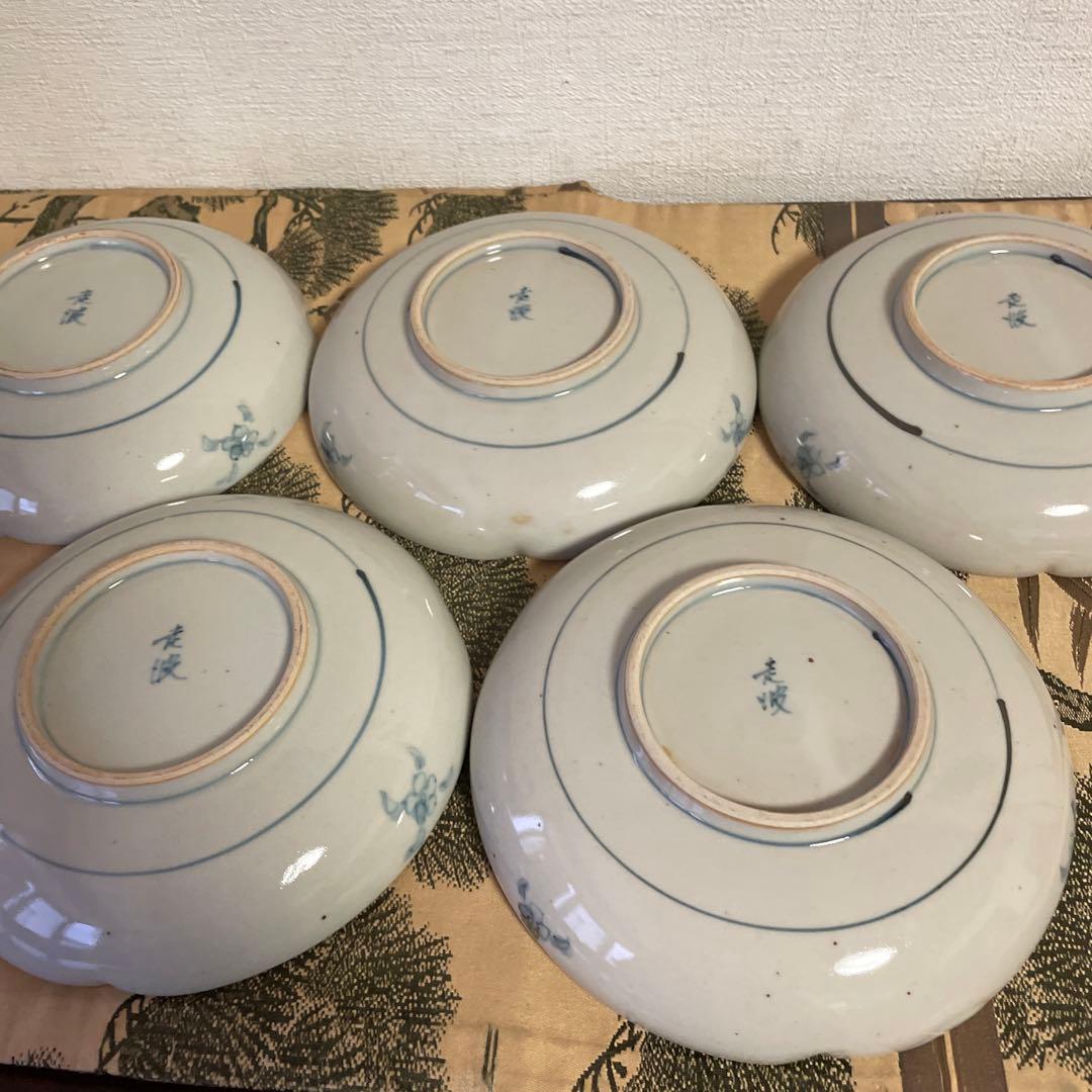 初夏　再　お値下げ　佐藤走破　錦手　銘々皿