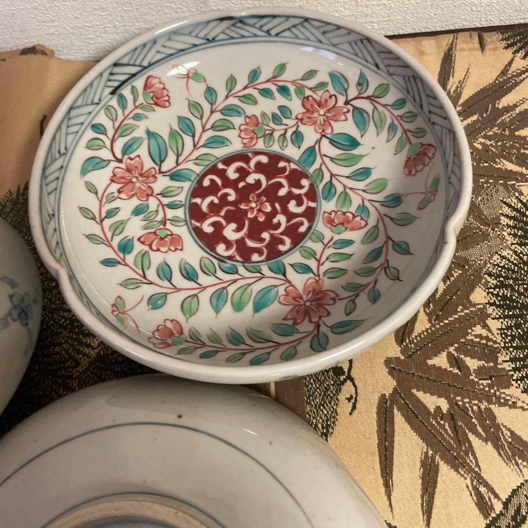 初夏　再　お値下げ　佐藤走破　錦手　銘々皿