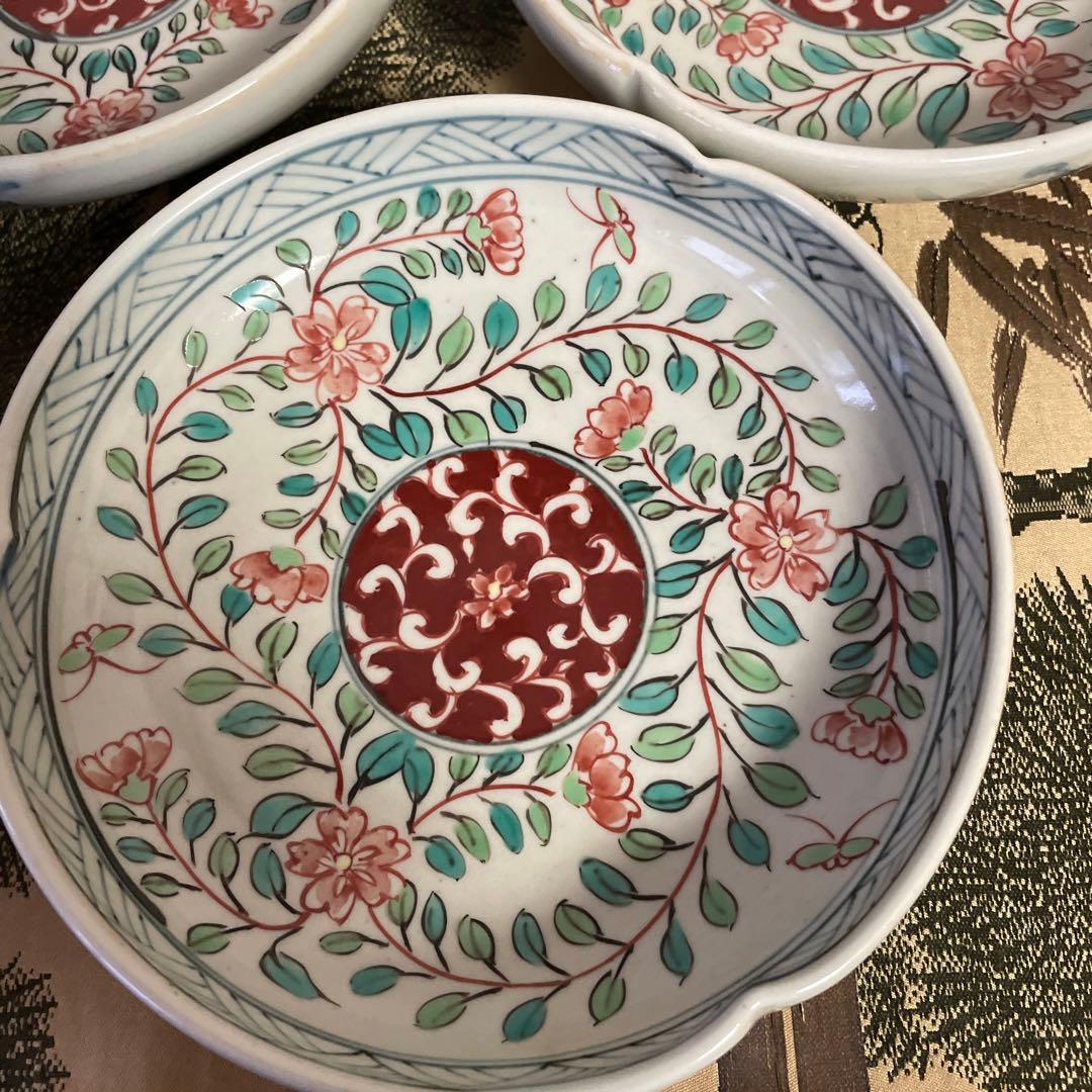 初夏　再　お値下げ　佐藤走破　錦手　銘々皿