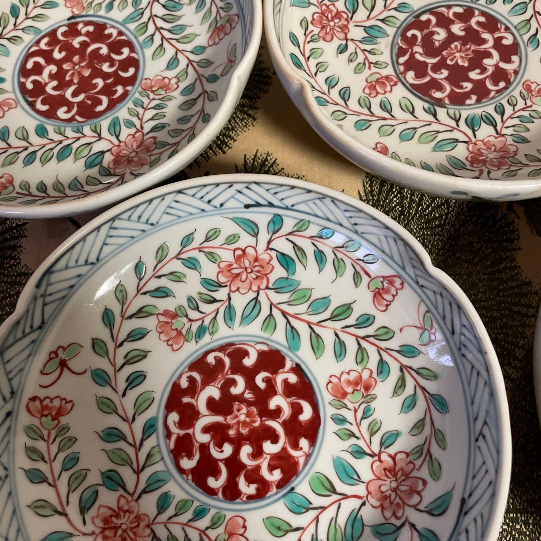 初夏　再　お値下げ　佐藤走破　錦手　銘々皿