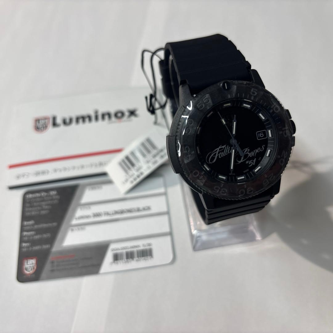 未使用品　岩城滉一　限定Luminox ブラック ラバーベルト 時計