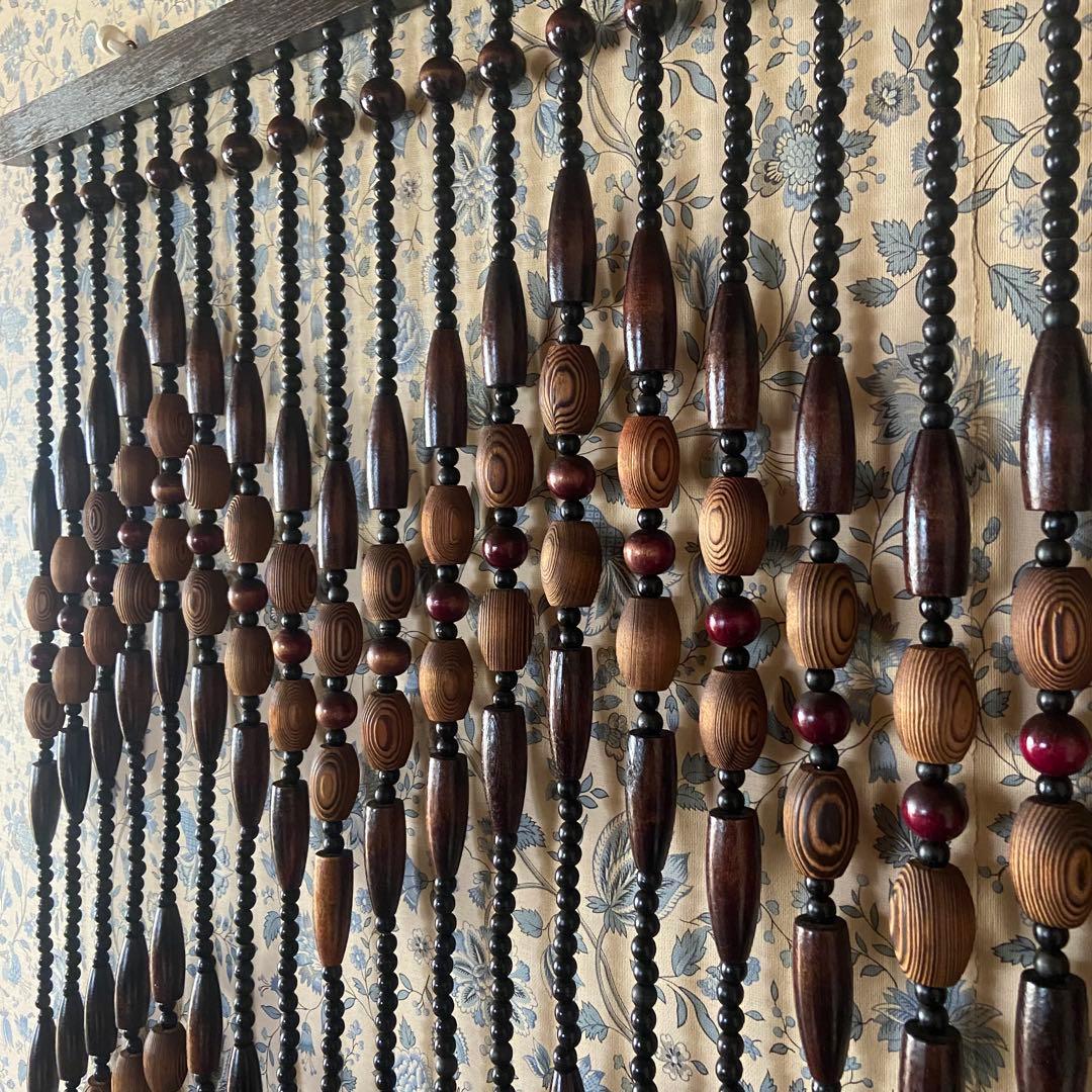 昭和レトロ　珠のれん　暖簾　当時物　アンティーク