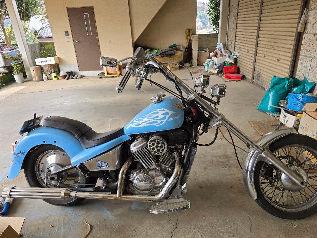 スティード400 ワンオフ外装一式 社外タンク 社外フェンダー