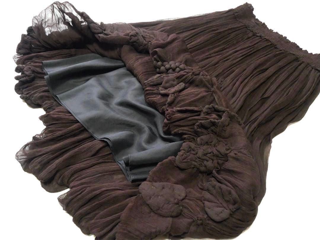 ジャンポールゴルチェ シルクシフォン スカート 40