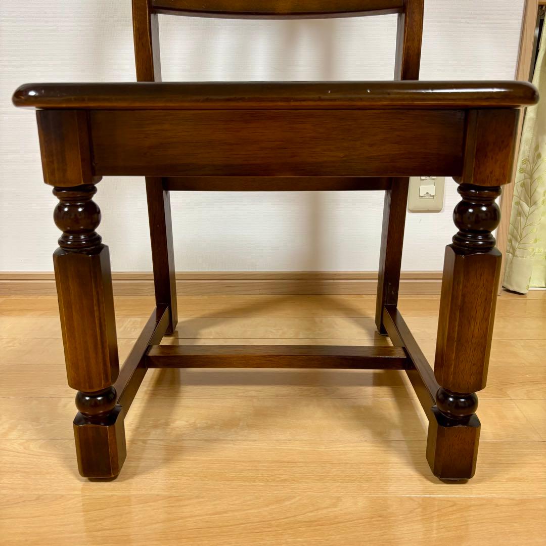 ナガノインテリア 天然木 椅子 ハートマーク ダイニングチェア