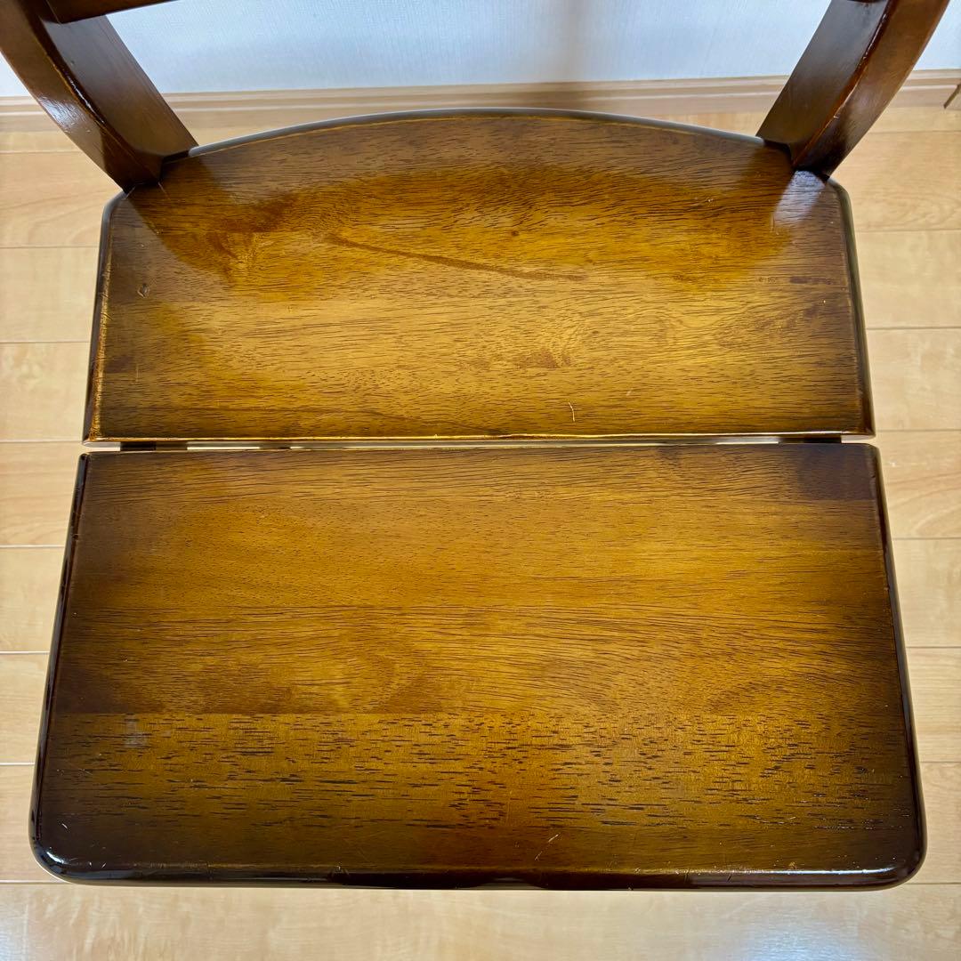 ナガノインテリア 天然木 椅子 ハートマーク ダイニングチェア