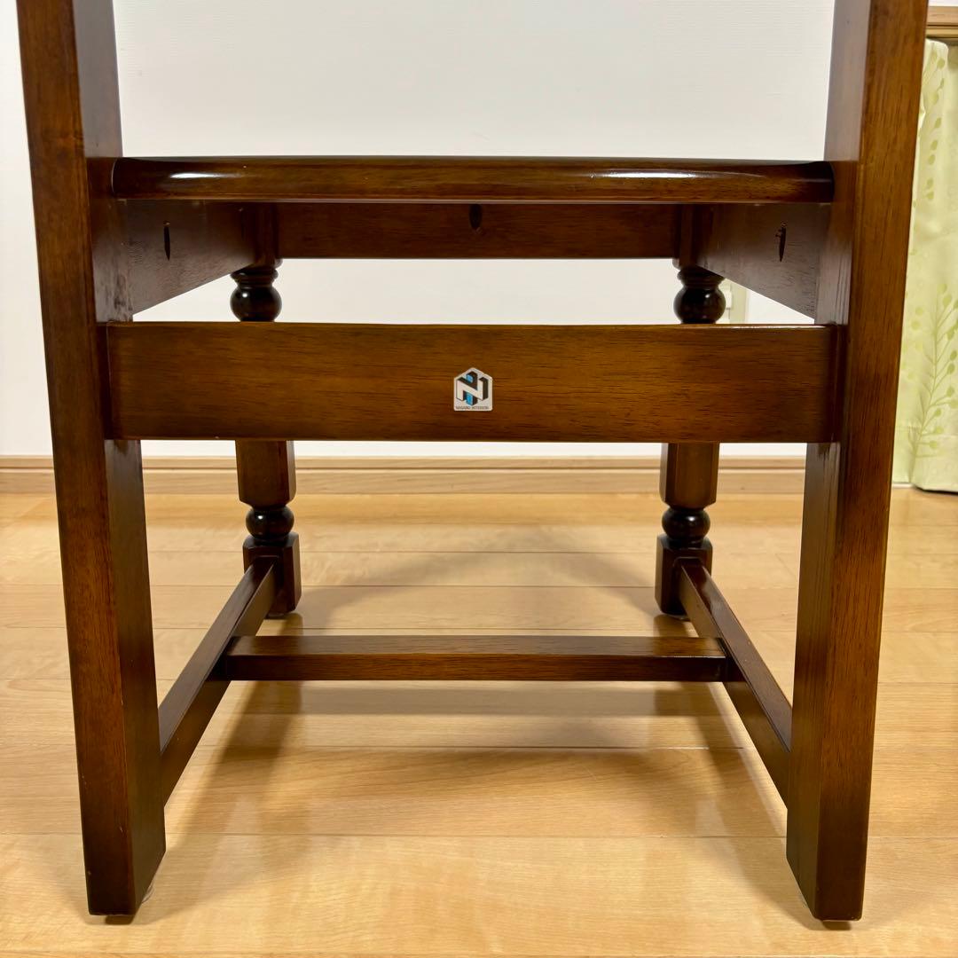 ナガノインテリア 天然木 椅子 ハートマーク ダイニングチェア