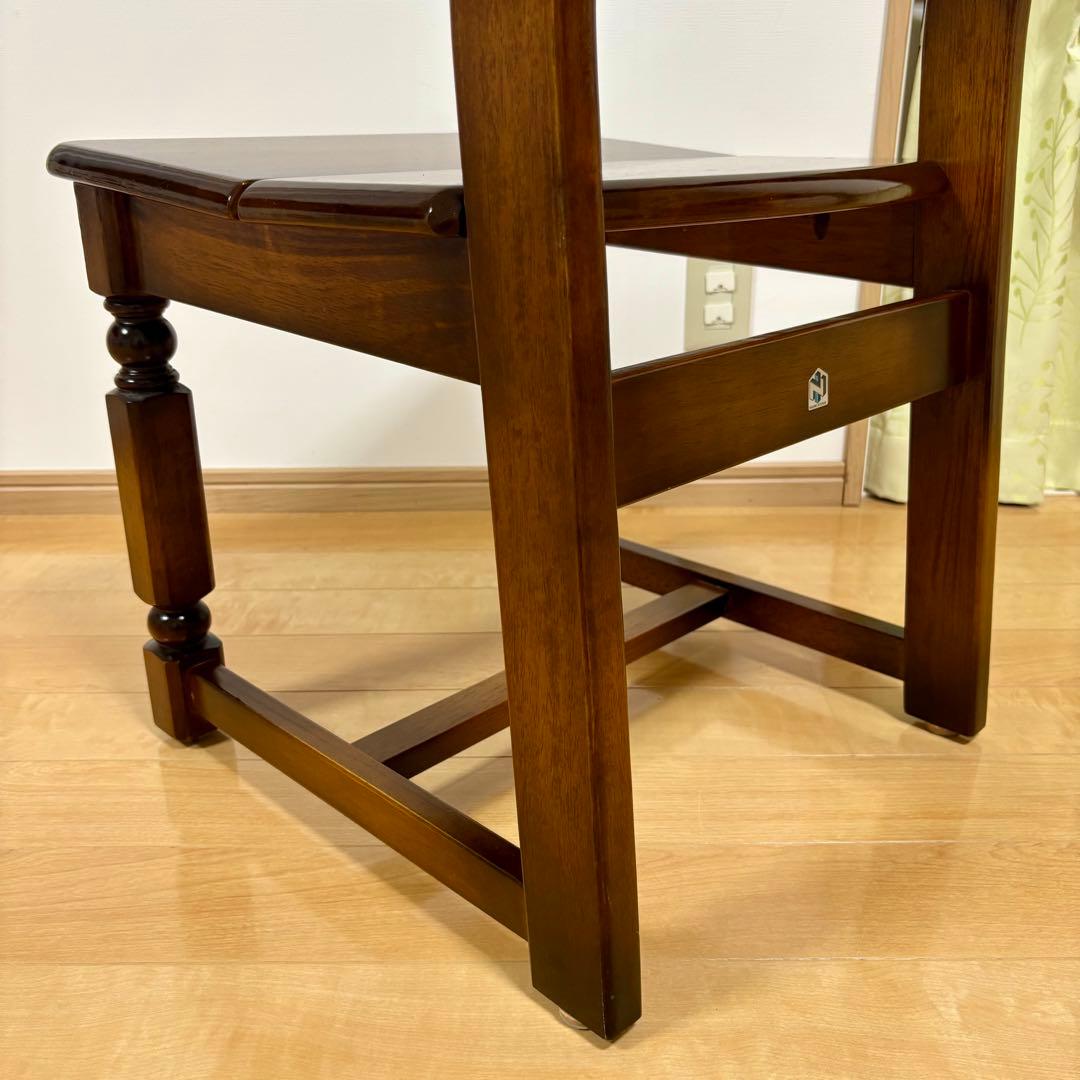 ナガノインテリア 天然木 椅子 ハートマーク ダイニングチェア