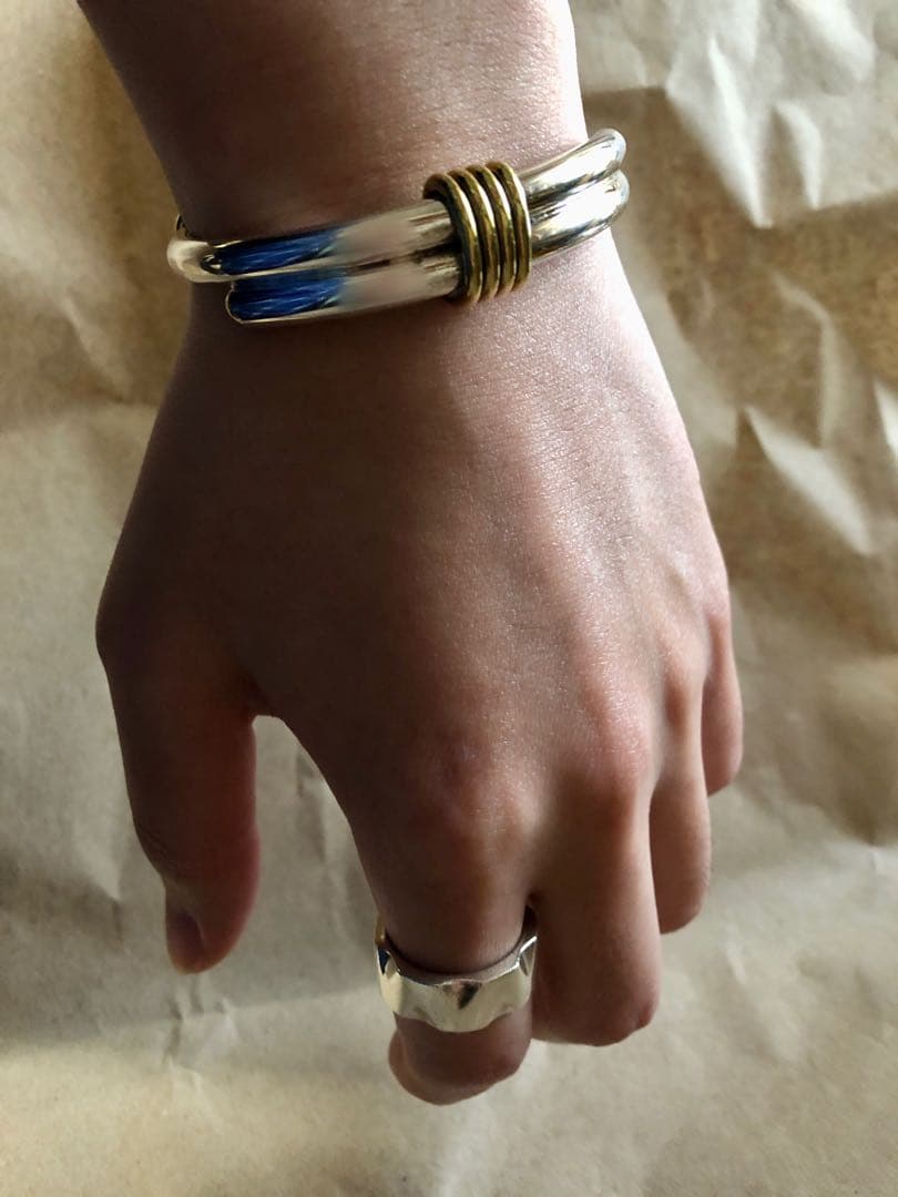 お*し様 メキシコ製 vintage 925 シルバーバングル メキシカンジュエ