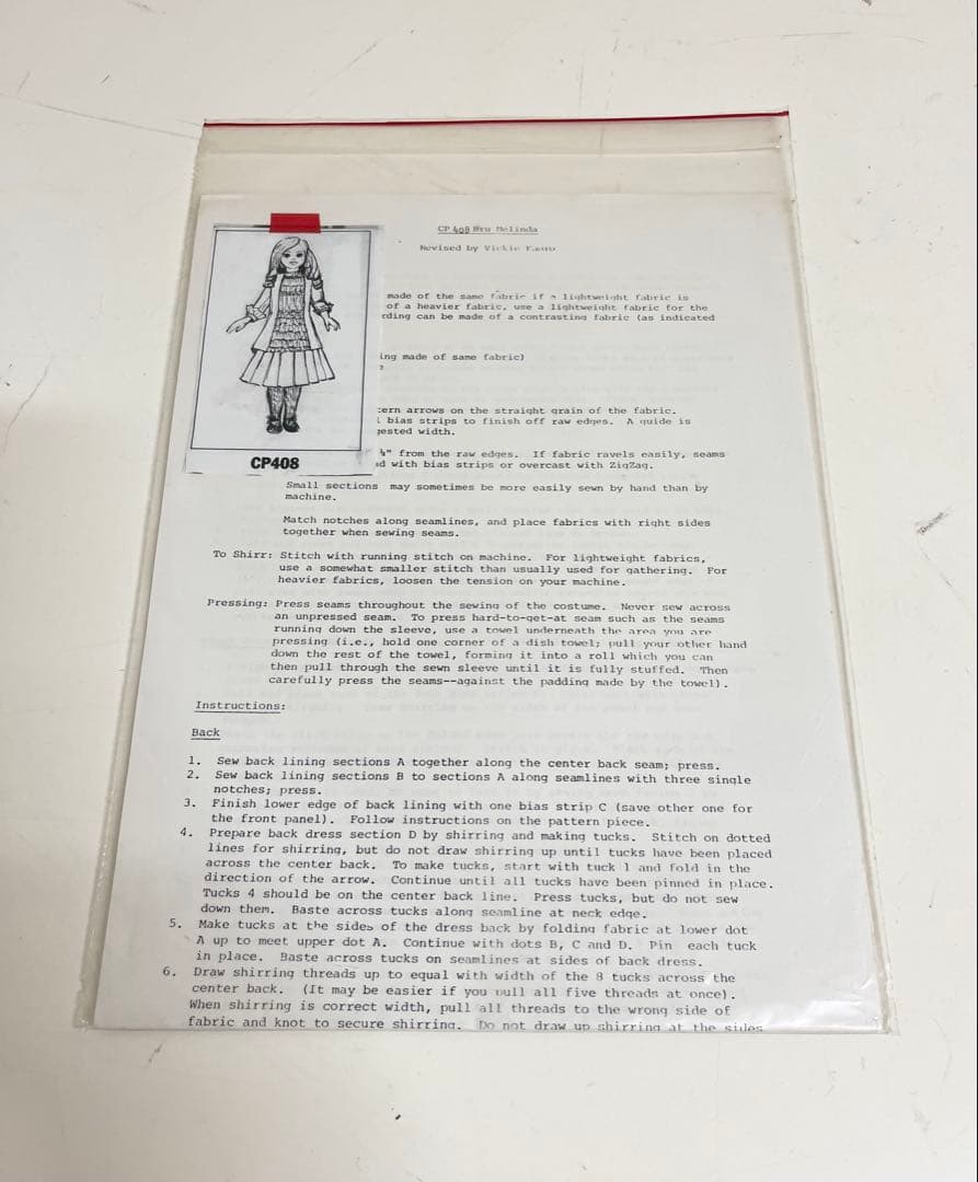 ドールドレス 洋服 型紙 パターン13点セット ビスクドール