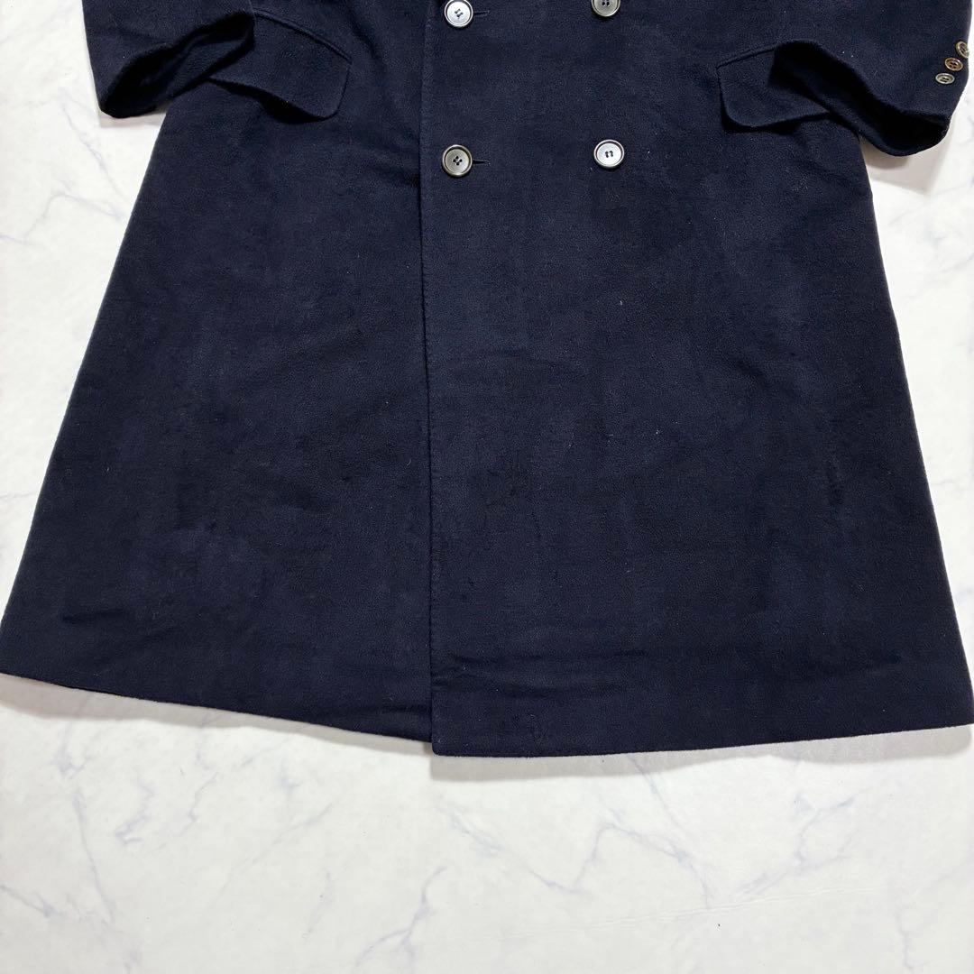 着丈110cm✨LANVIN ダブル チェスターコート ロング ネイビー XL