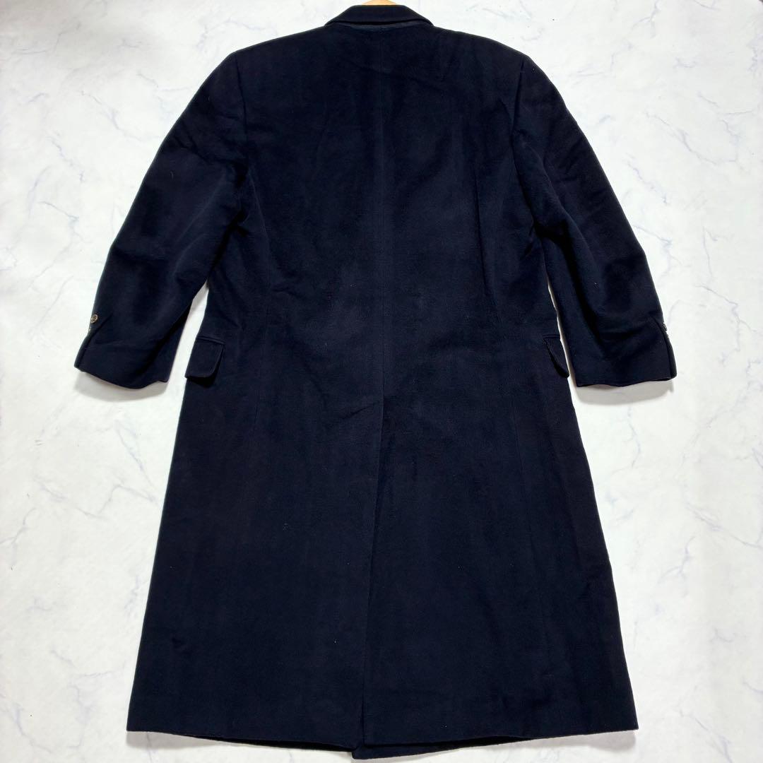 着丈110cm✨LANVIN ダブル チェスターコート ロング ネイビー XL