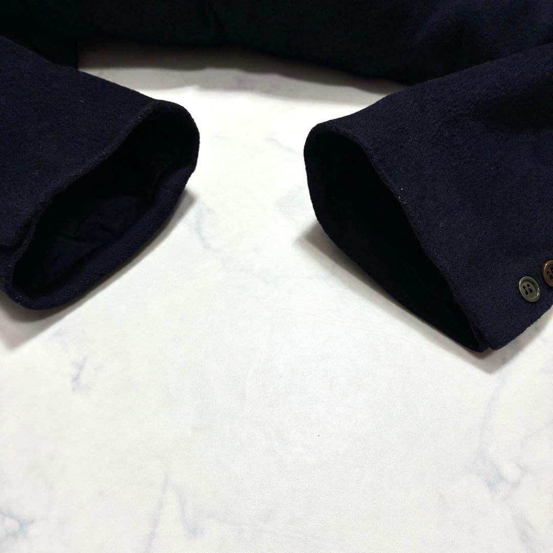 着丈110cm✨LANVIN ダブル チェスターコート ロング ネイビー XL