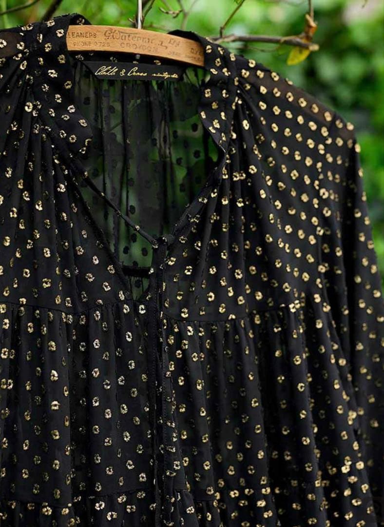 nakiusagi✨CLOTH&CROSS ドットジャガードティアード