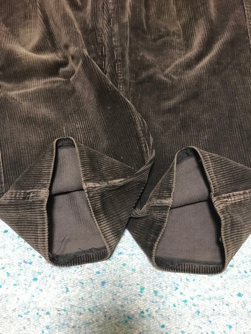 40s ブラック フェード 太畝 黒コーデュロイ ワークパンツ フランス ユーロ