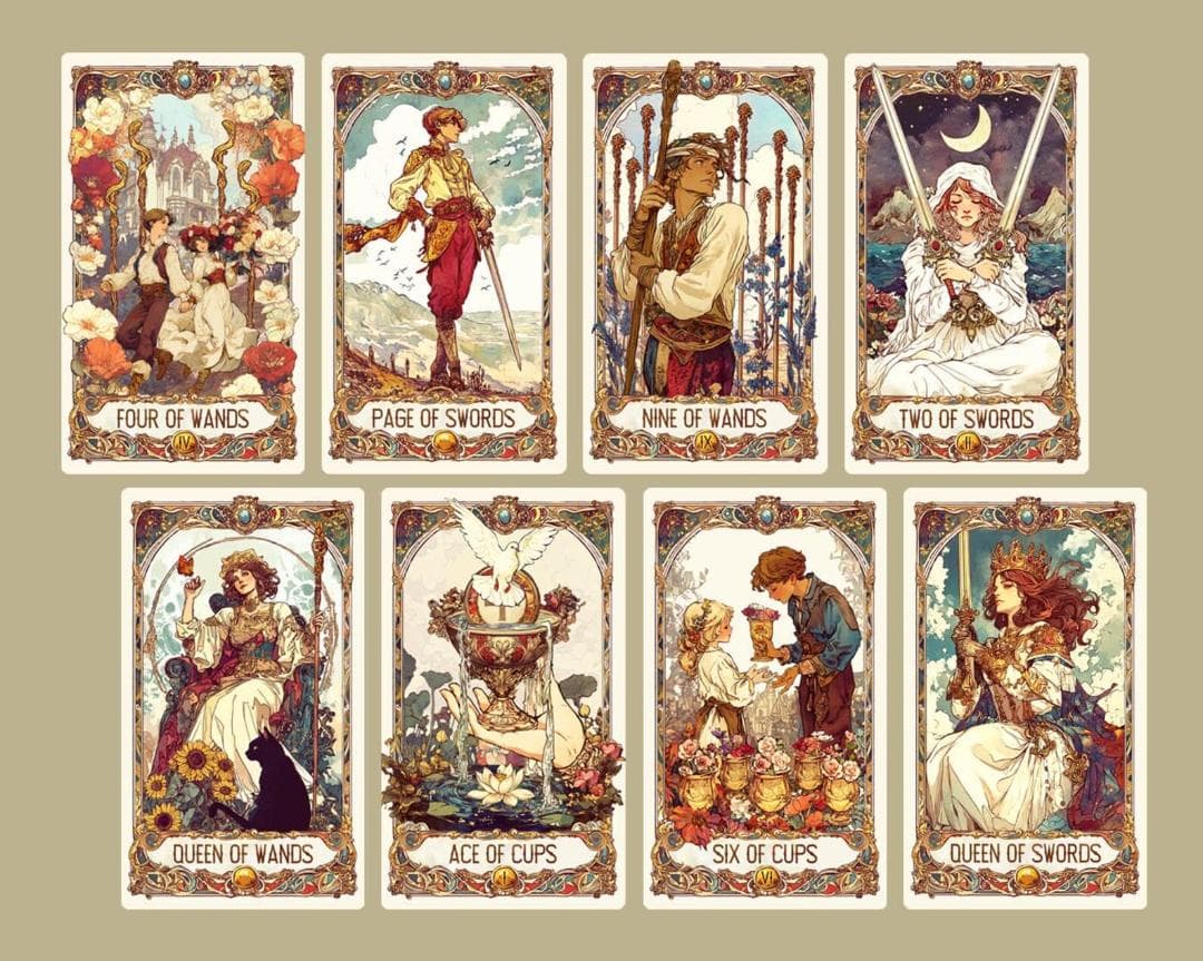 【正規品タロットカード】入手困難✨超美麗✨まるで古典絵画✨星明かりの歌のデッキ