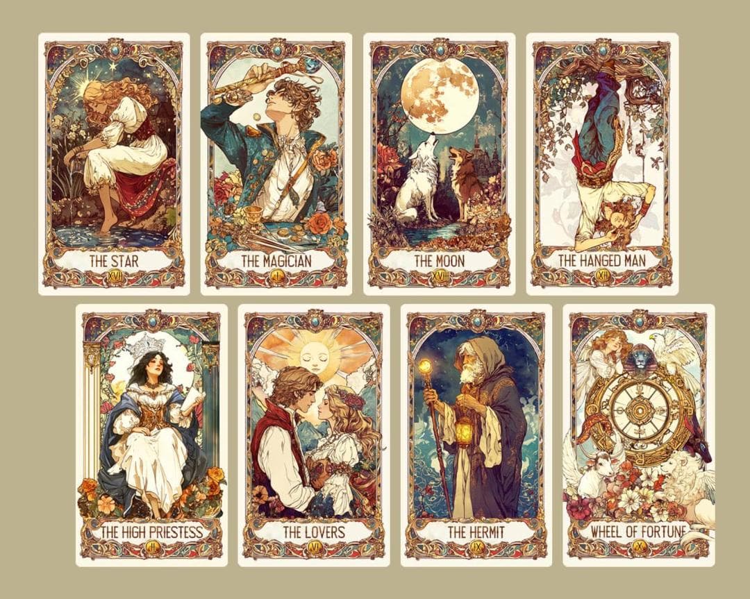 【正規品タロットカード】入手困難✨超美麗✨まるで古典絵画✨星明かりの歌のデッキ