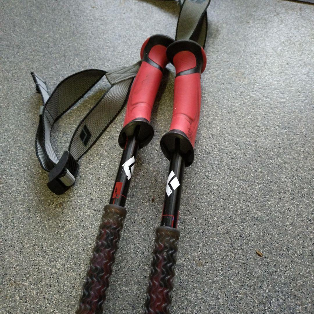  スキー ストック 伸縮式 カーボン
