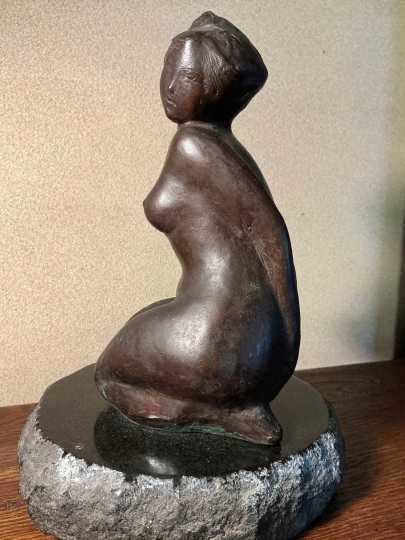 ま*ん様 山崎猛氏　裸婦ブロンズ像　『春貌』