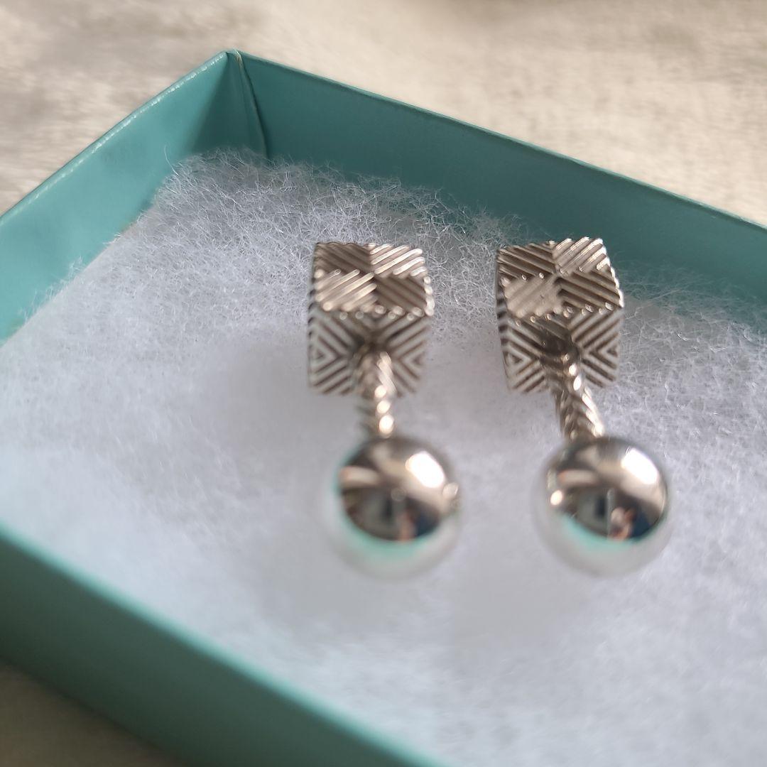 ティファニー テクスチャード　キューブ　Ag925 カフス