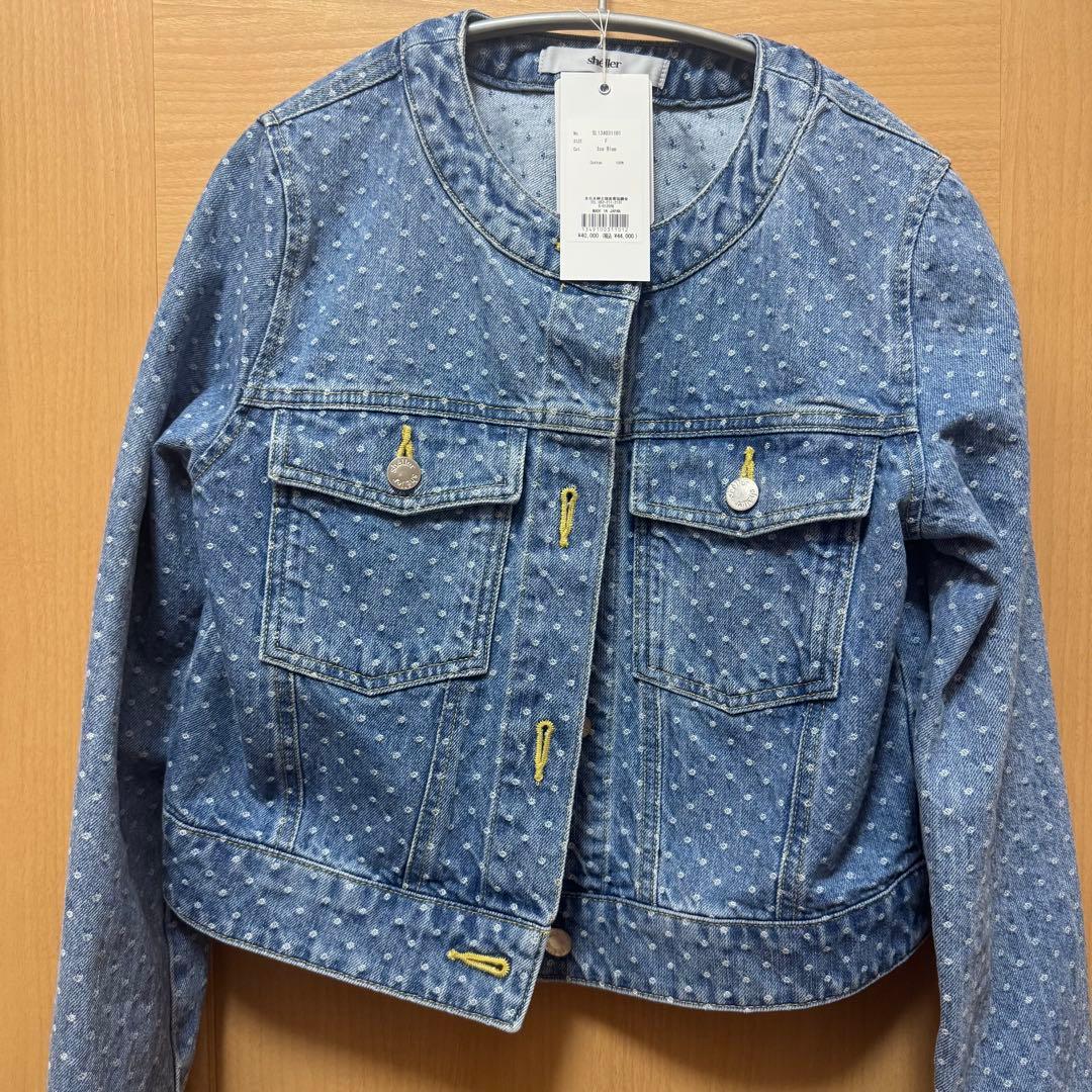 shéller Dotジャガードデニムジャケット