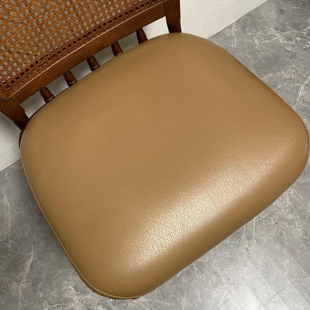 飛騨産業　キツツキ木製ダイニングチェアラタンバックチェア　ヴィンテージ古家具　②