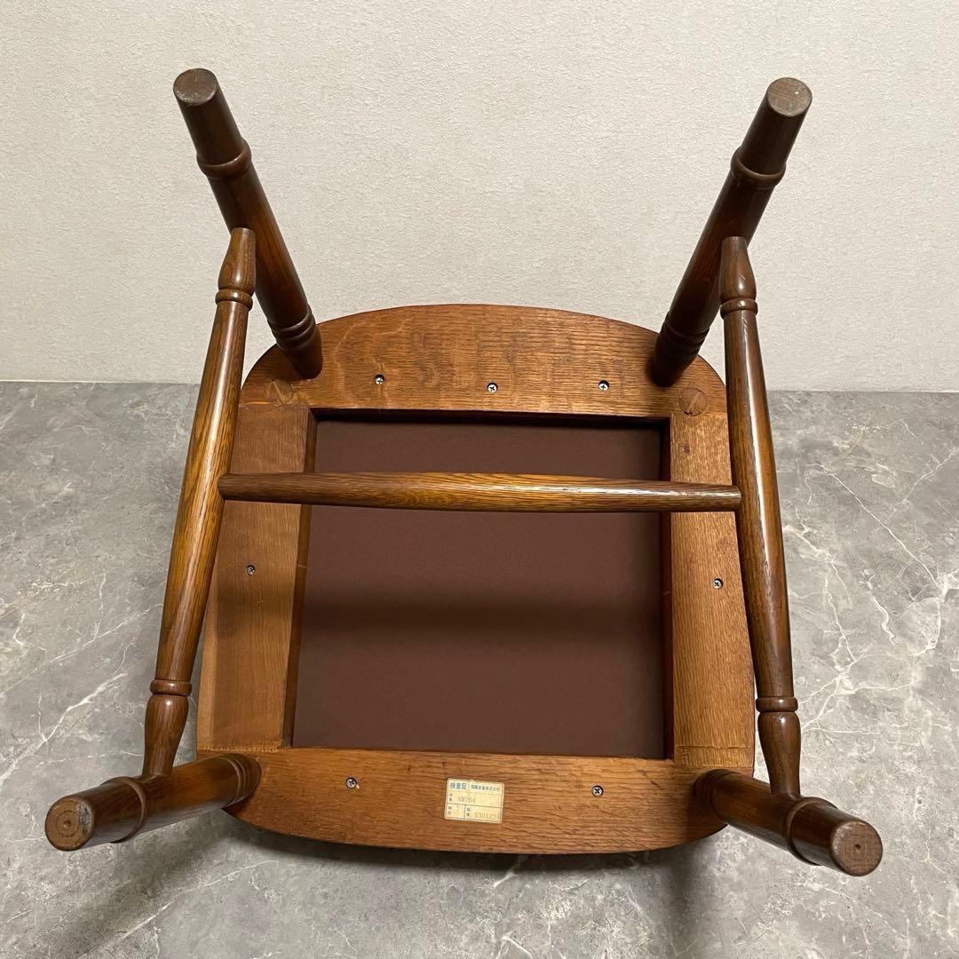 飛騨産業　キツツキ木製ダイニングチェアラタンバックチェア　ヴィンテージ古家具　②