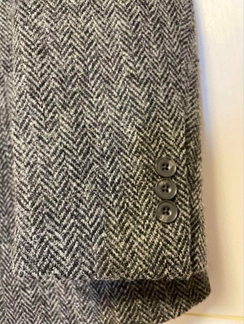 【新品】Harris Tweed ヘリンボーン テーラードジャケット　Lサイズ