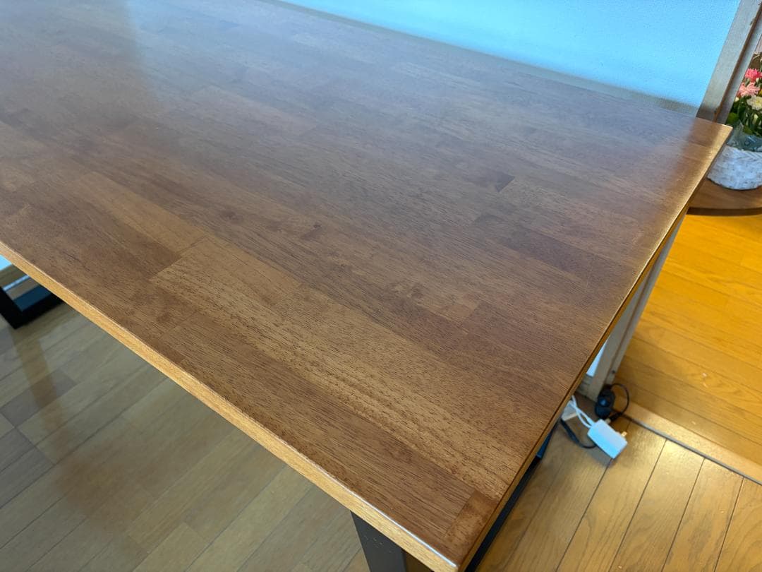 【美品】KANADEMONO THE TABLE ラバーウッドブラウン