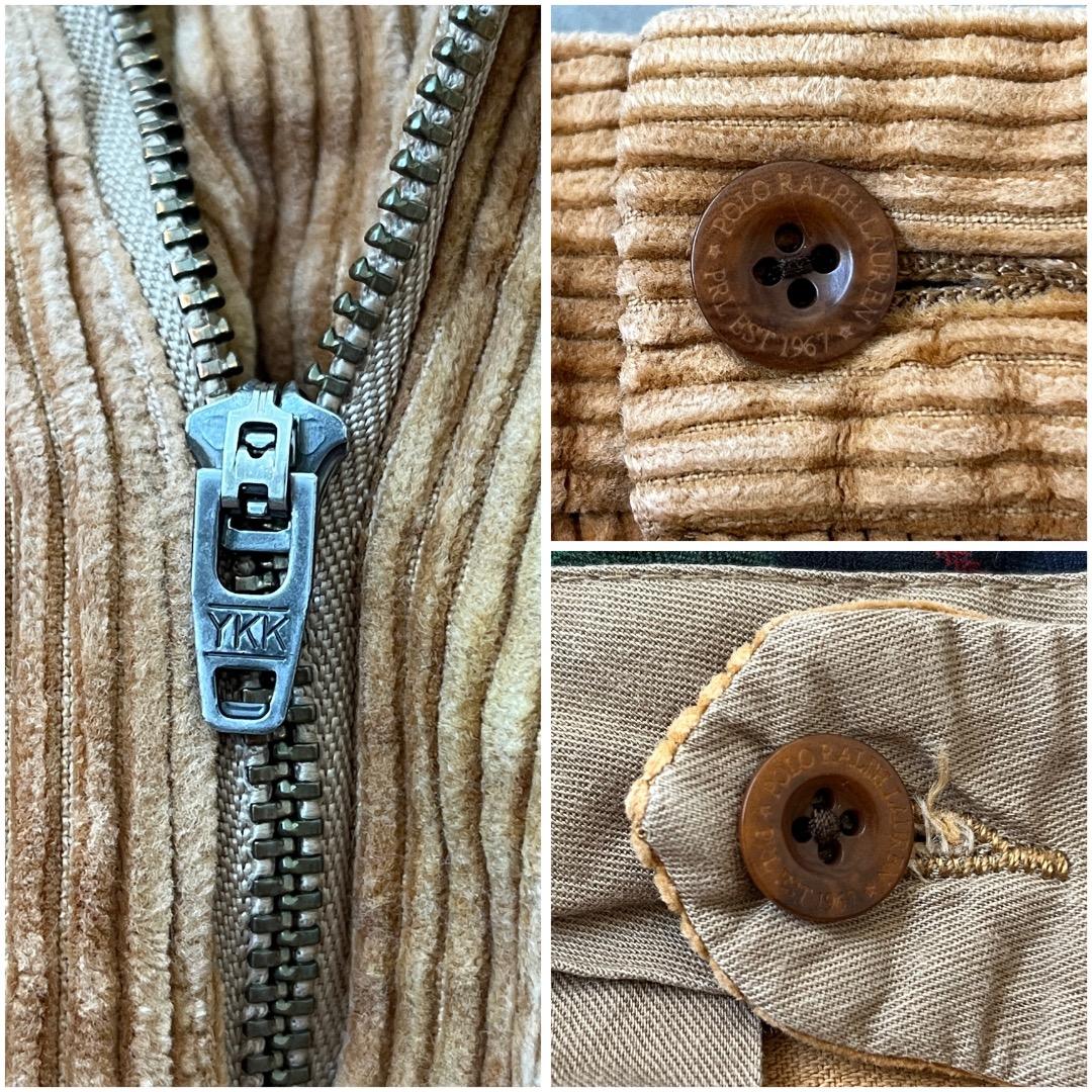 ポロバイ ラルフローレン W38 コーデュロイ ポロチノ 古着 茶 18207