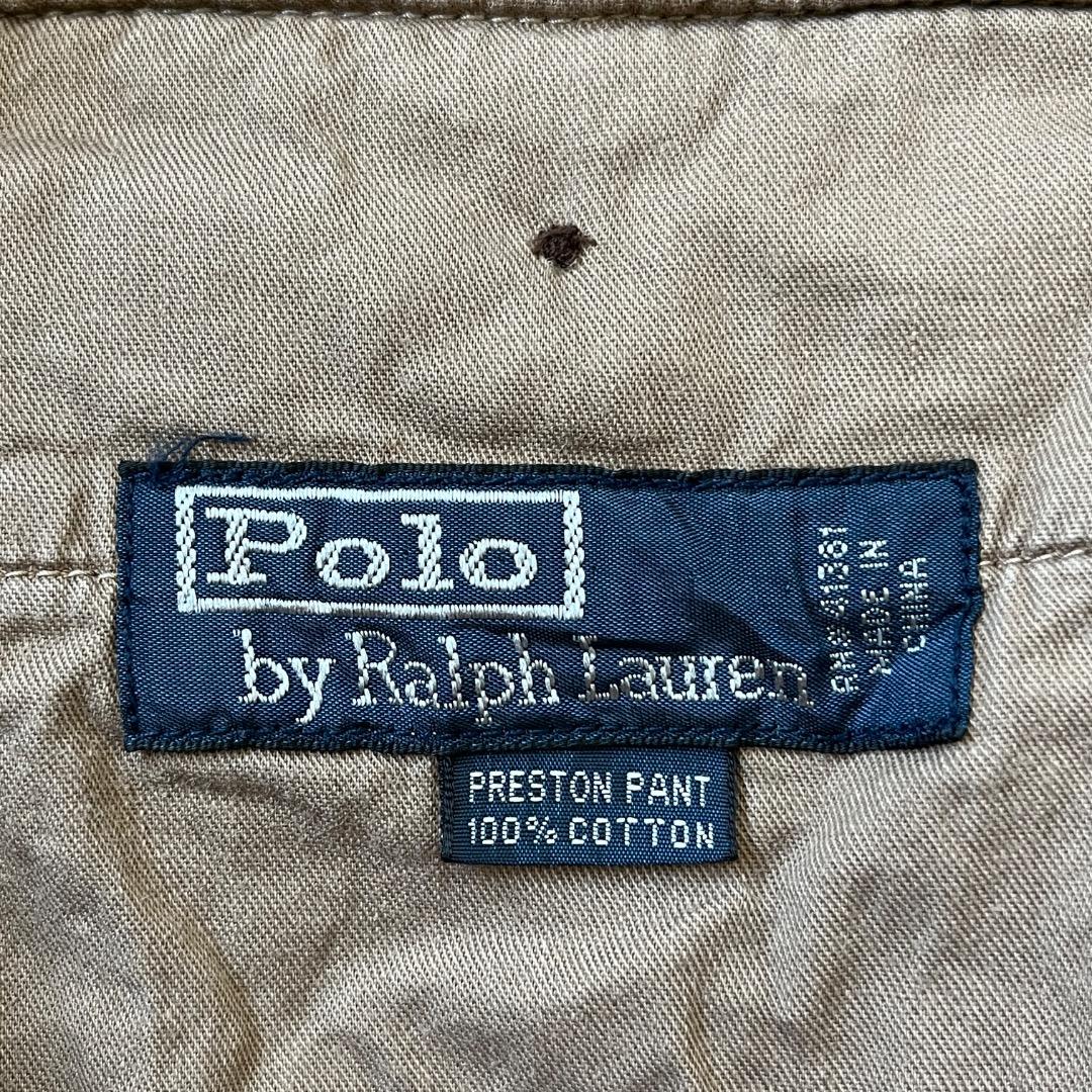 ポロバイ ラルフローレン W38 コーデュロイ ポロチノ 古着 茶 18207