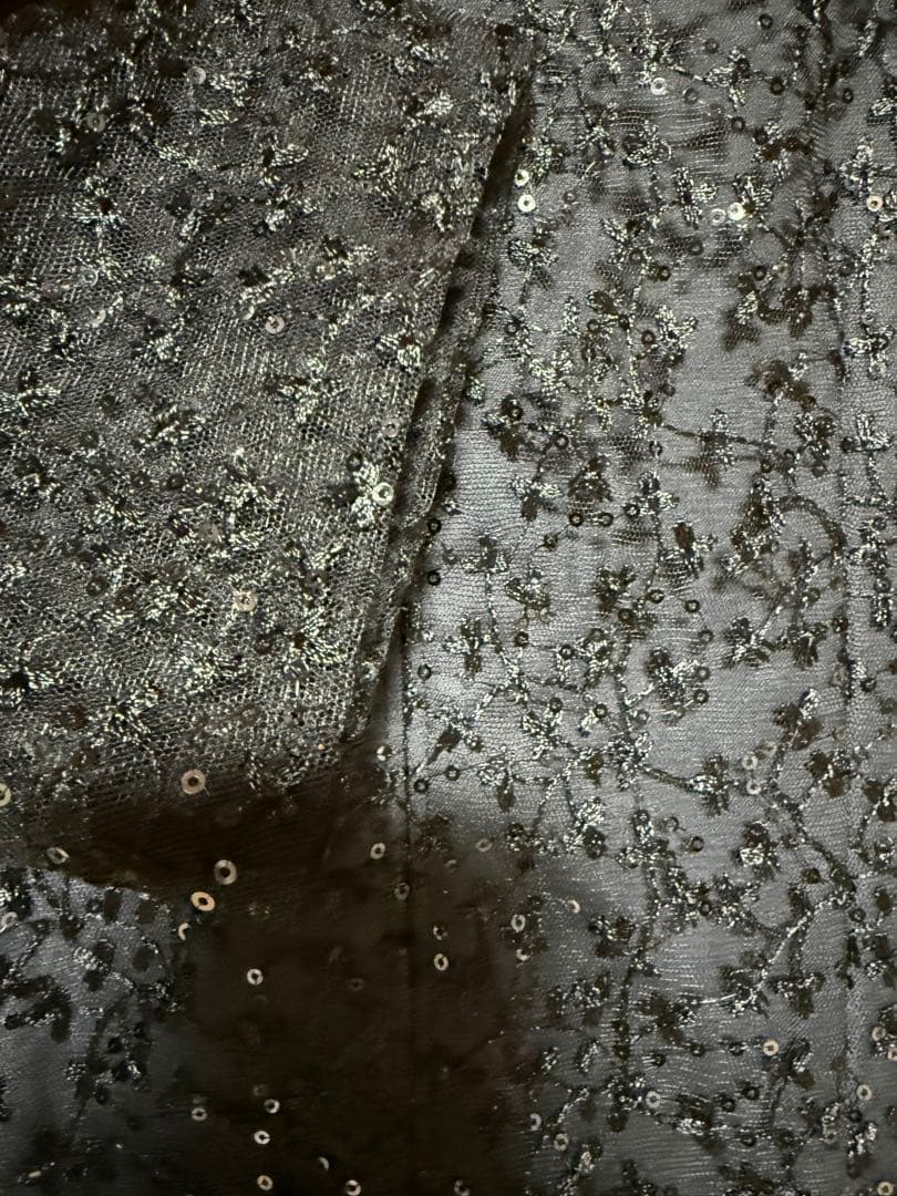 kaene スパンコールエンブロイダリードレス