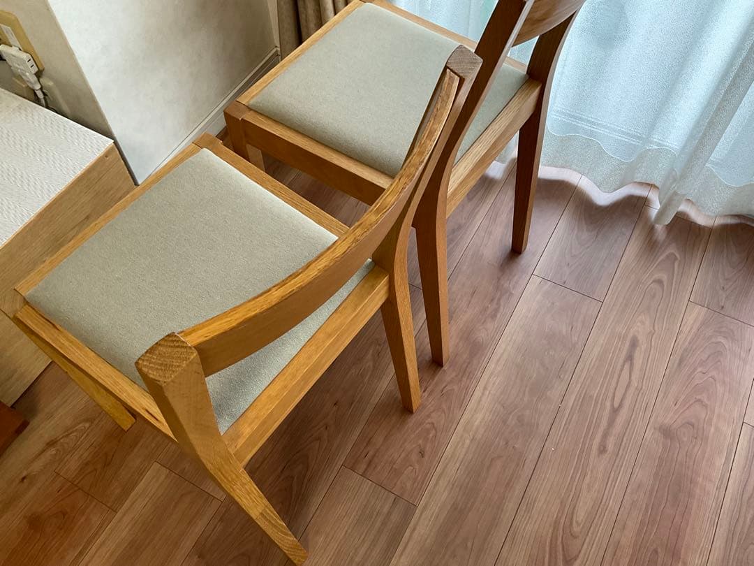 無印良品オーク材椅子2脚セット
