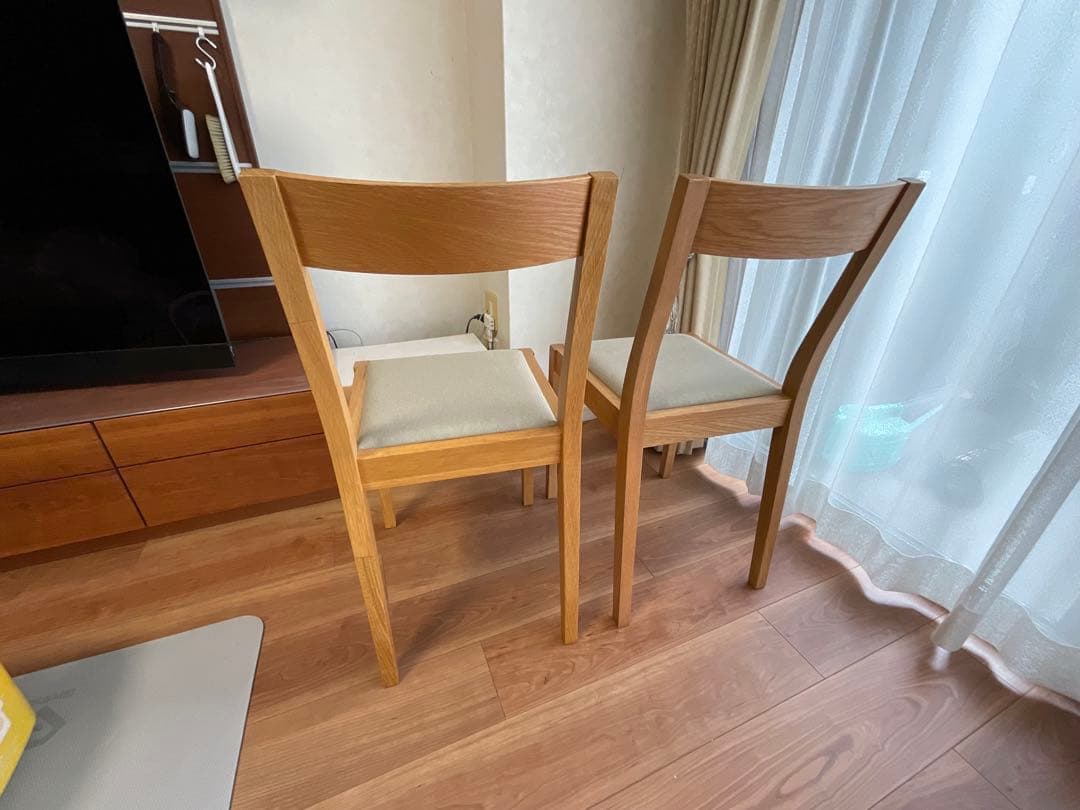 無印良品オーク材椅子2脚セット