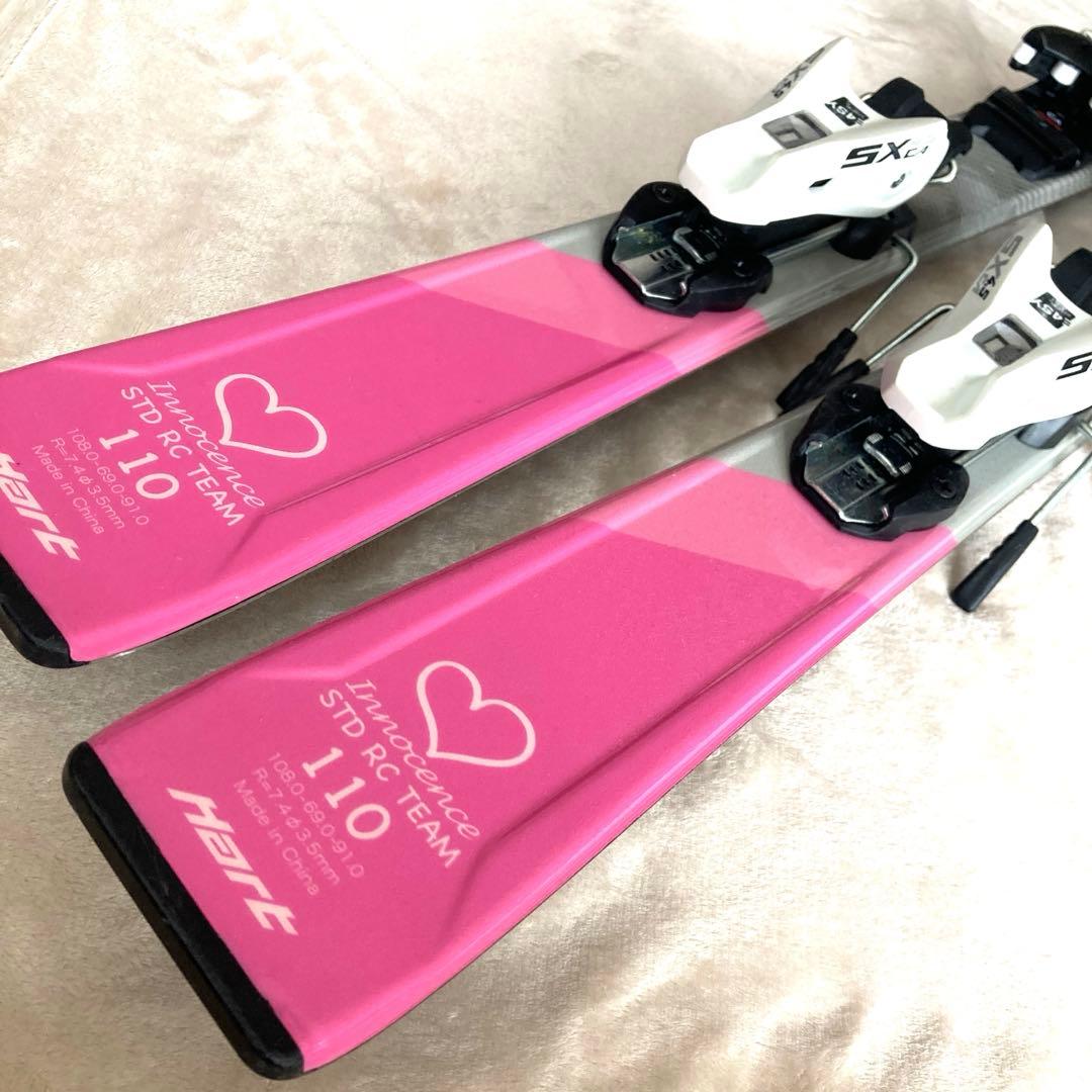 スキー3点セット4点セットスキー板110靴19cm 20cmジュニアガール女子
