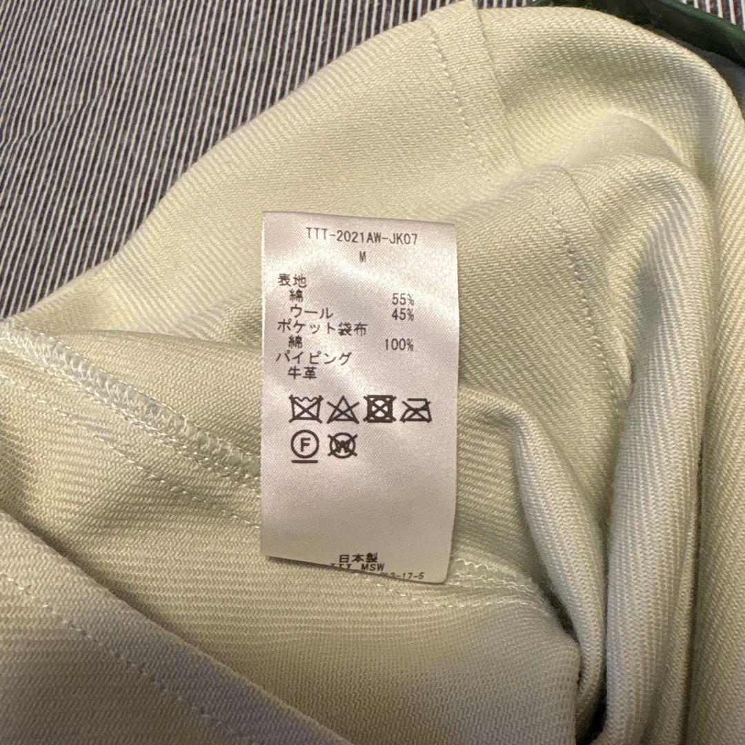 ジャケット・アウター TTT MSW Wool Leather Piping Jacket Mint