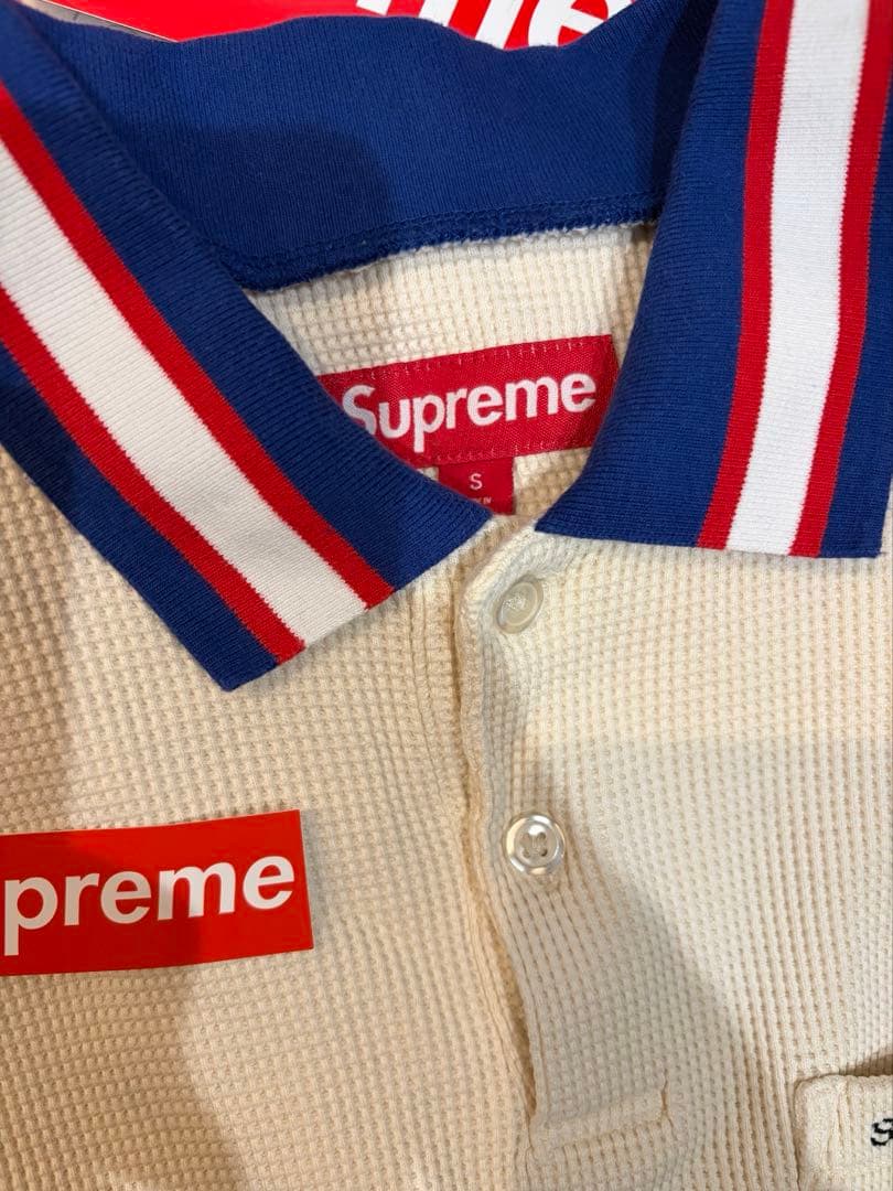 トップス Supreme Thermal L/S Polo Natural S