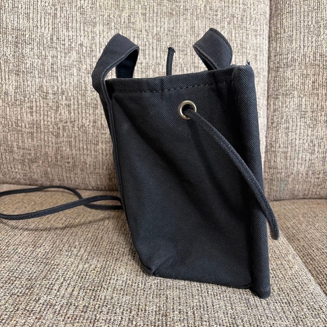 ふくこエバゴス かごバッグ ショルダー 2way ブラック　ステッチ