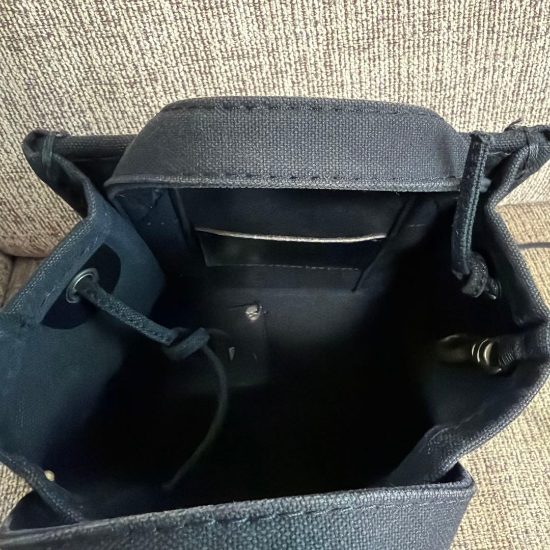 ふくこエバゴス かごバッグ ショルダー 2way ブラック　ステッチ