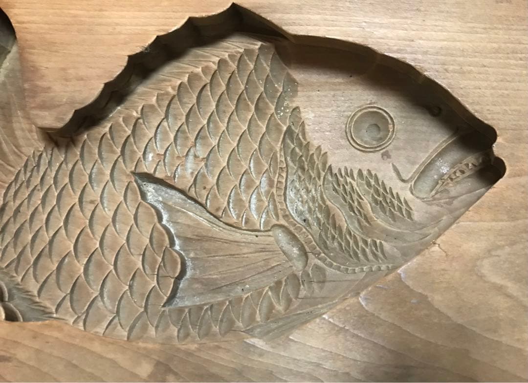 見事な大ぶり鯛菓子型　めでたい骨董