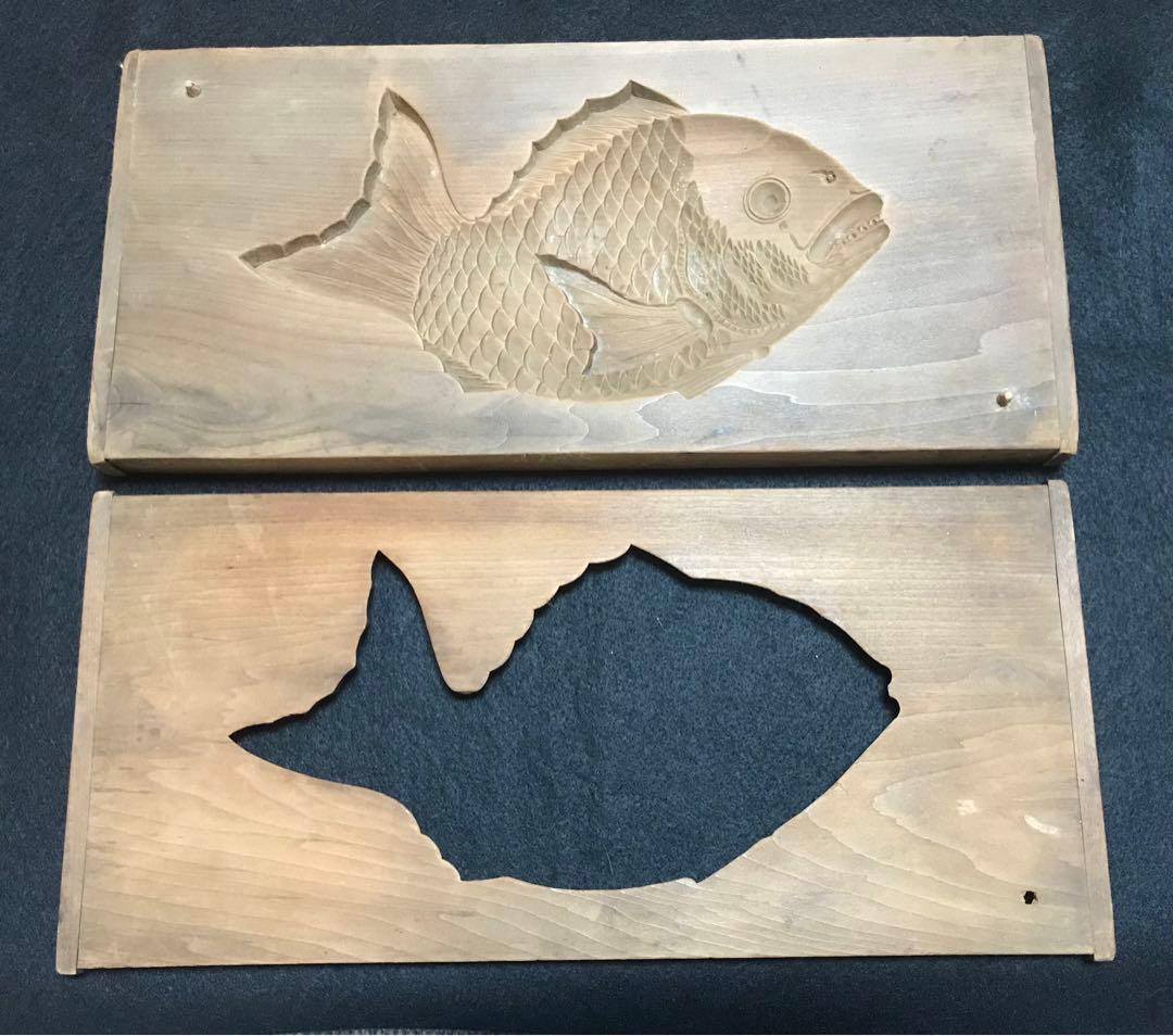 見事な大ぶり鯛菓子型　めでたい骨董