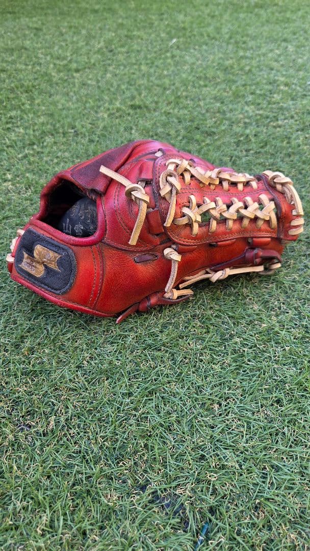 最終値下げSSK レッド 硬式グローブ 右投げ用