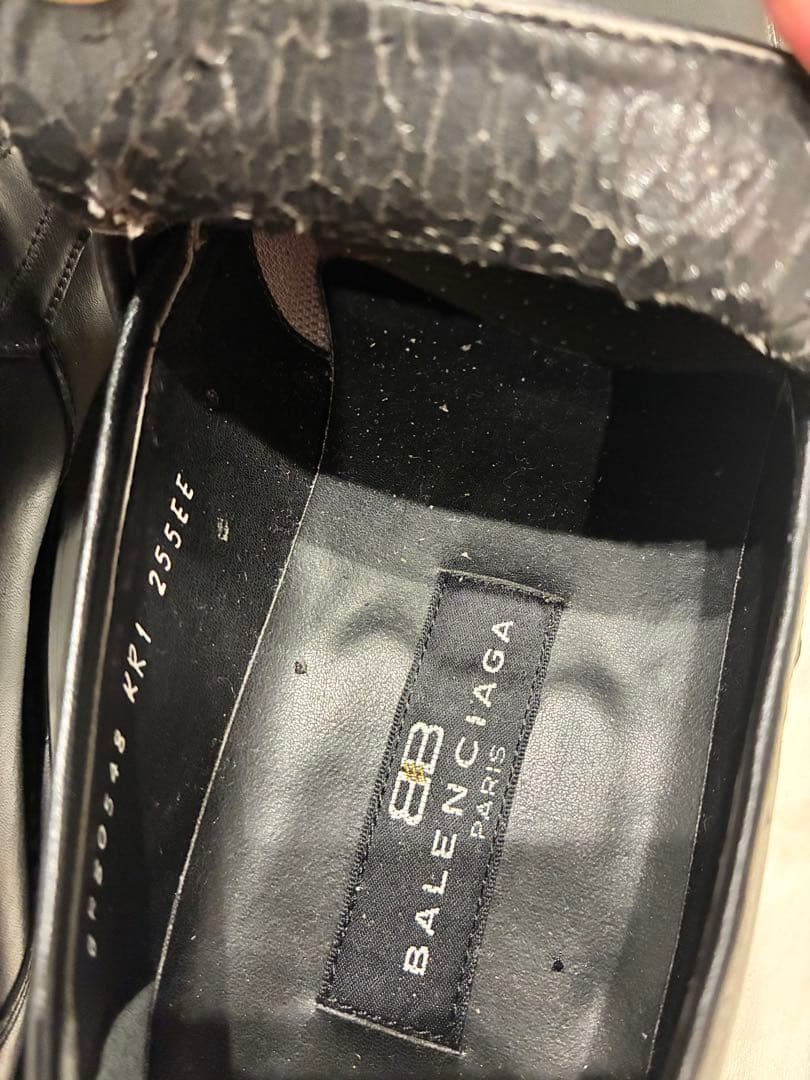 か*め様 BALENCIAGA ブラック ローファー　255EE